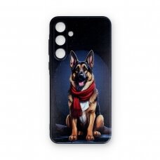 Samsung A55 5G black nugarėlė German Shepherd With A Scarf Design00325