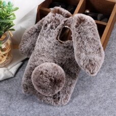 Samsung A6 2018 brown Fluffy Rabbit nugarėlė