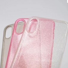 Samsung A6 PLUS 2018 rožinė Crystal Glitter nugarėlė