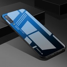 Samsung A7 2018 mėlyna+juoda tracy GLASS nugarėlė