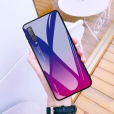 Samsung A7 2018 mėlyna+rožinė tracy GLASS nugarėlė