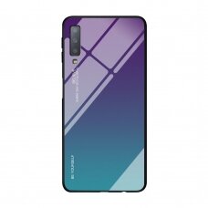 Samsung A7 2018 violetinė+mėlyna tracy GLASS nugarėlė