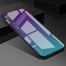Samsung A7 2018 violetinė+mėlyna tracy GLASS nugarėlė