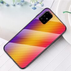 Samsung A71 oranžinė CARBON GLASS nugarėlė