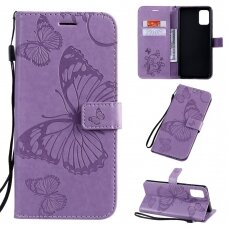 Samsung A71 violetinis Tracy K.FLEXI dėklas Butterflies