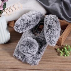 Samsung A8 2018 pilka nugarėlė Fluffy Rabbit