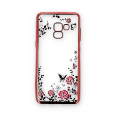 Samsung A8 2018 rausva Perfect FLOWERS nugarėlė