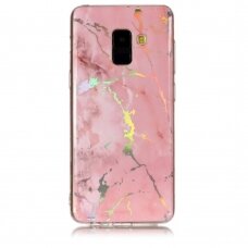 Samsung A8 2018 Tracy Pink Marble+ nugarėlė