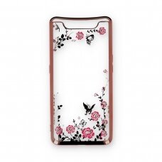 Samsung A80/A90 rausva Perfect FLOWERS nugarėlė