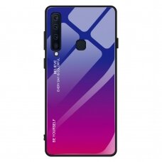 Samsung A9 2018 mėlyna+rožinė tracy GLASS nugarėlė
