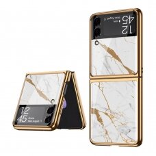 Samsung FLIP3 5G GKK GLASS nugarėlė Gold/White