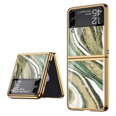 Samsung FLIP3 5G žalia GKK GLASS nugarėlė Marble 13