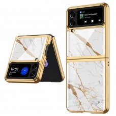 Samsung FLIP4 5G GKK GLASS nugarėlė Gold/White