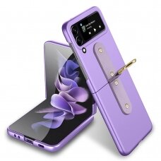Samsung FLIP4 5G Tracy matinė violetinė plastikinė su žiedu nugarėlė