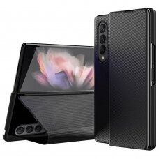 Samsung Fold4 5G juodas CARBON KEVLAR dėklas
