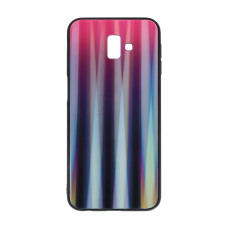 Samsung J6 PLUS 2018 rožinė+juoda AURORA GLASS nugarėlė