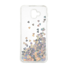 Samsung J6 PLUS 2018 sidabrinės spalvos Water Heart nugarėlė