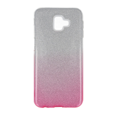 Samsung J6 PLUS rožinė GLITTER3 nugarėlė