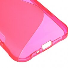 Samsung Mini S5570 skaidri rožinė S-line nugarėlė