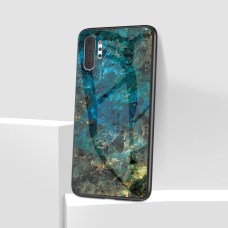 Samsung Note 10 PLUS nugarėlė GLASS Blue marble