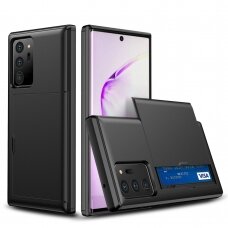 Samsung Note 20 Ultra juoda SLIDE CARD nugarėlė