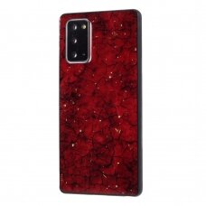 Samsung Note 20 ULTRA raudona EPOXY MARBLE nugarėlė