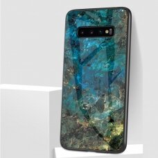 Samsung S10 5G marble glass nugarėlė Blue