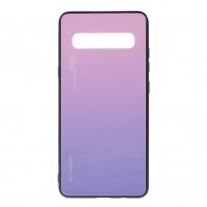 Samsung S10 5G rausva+alyvinė tracy GLASS nugarėlė