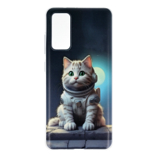 Samsung S20 FE clear nugarėlė Astronaut Cat Design00317