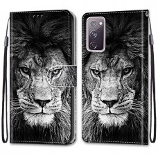 Samsung S20 FE Tracy fashion dėklas Black White Lion Head