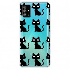 Samsung S20 PLUS Tracy clear nugarėlė Black Cats