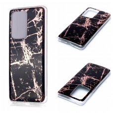 Samsung S20 ULTRA Tracy nugarėlė Black&gold Marble+