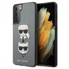 Samsung S21 PLUS pilka KARL LAGERFELD nugarėlė KLHCS21MSAKICKCSL