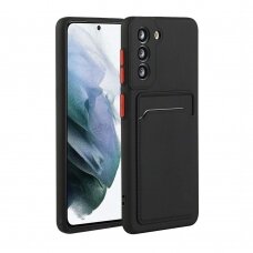 Samsung S21 PLUS Tracy juoda nugarėlė SOLID WITH CARD SLOT