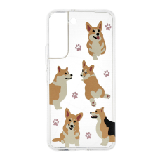 Samsung S22 clear nugarėlė Corgi Design00303
