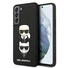 Samsung S22 PLUS juoda KARL LAGERFELD nugarėlė KLHCS22MSAKICKCBK