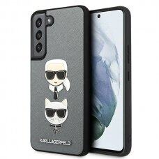 Samsung S22 PLUS sidabro sp. KARL LAGERFELD nugarėlė KLHCS22MSAKICKCSL