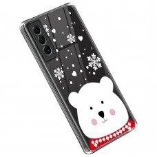 Samsung S22 Tracy clear nugarėlė Christmas Chubby Bear