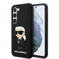 Samsung S23 PLUS black NFT Liquid Silicone KARL LAGERFELD nugarėlė