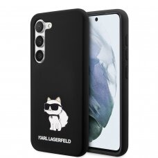 Samsung S23 PLUS black NFT Liquid Silicone KARL LAGERFELD nugarėlė