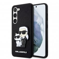 Samsung S23 PLUS black NFT Saffiano Karl and Choupette KARL LAGERFELD nugarėlė