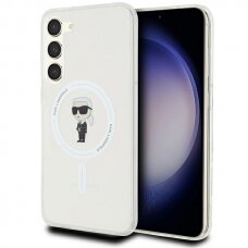 Samsung S23 PLUS transparent MagSafe Ikonik IML KARL LAGERFELD nugarėlė