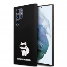 Samsung S23 ULTRA black NFT Liquid Silicone KARL LAGERFELD nugarėlė