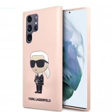 Samsung S23 ULTRA pink NFT Liquid Silicone KARL LAGERFELD nugarėlė