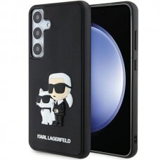 Samsung S24 black 3D Rubber Karl&Choupette KARL LAGERFELD nugarėlė