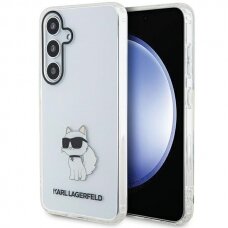 Samsung S24 transparent Choupette IML KARL LAGERFELD nugarėlė