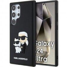 Samsung S24 ULTRA black 3D Rubber Karl&Choupette KARL LAGERFELD nugarėlė