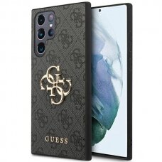 Samsung S24 ULTRA black Big Metal Logo GUESS nugarėlė