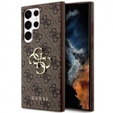 Samsung S24 ULTRA brown Big Metal Logo GUESS nugarėlė