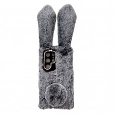 Samsung S24 ULTRA dark grey nugarėlė Fluffy rabbit